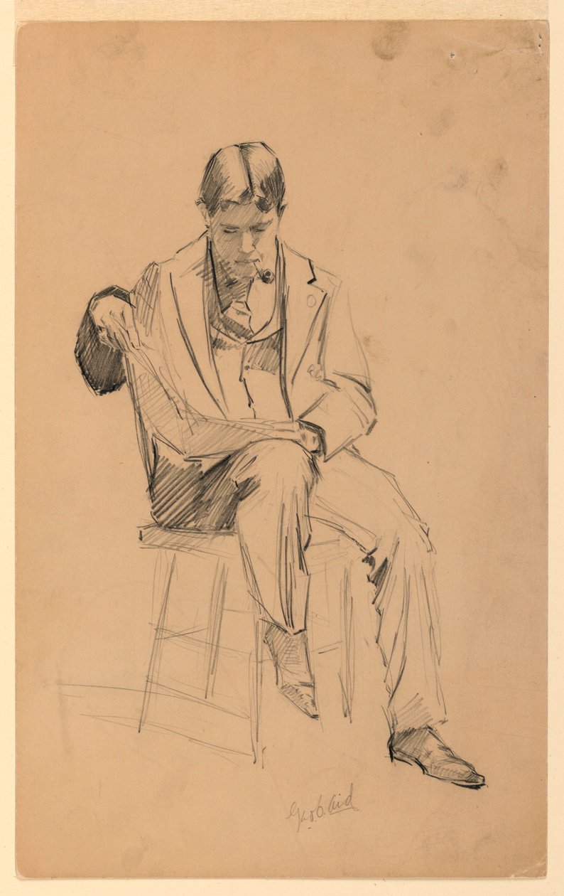 Hombre Sentado de George Charles Aid