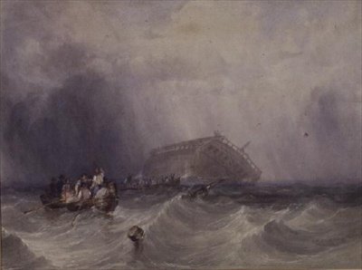 El Naufragio del "Circassian" de George Clarkson Stanfield