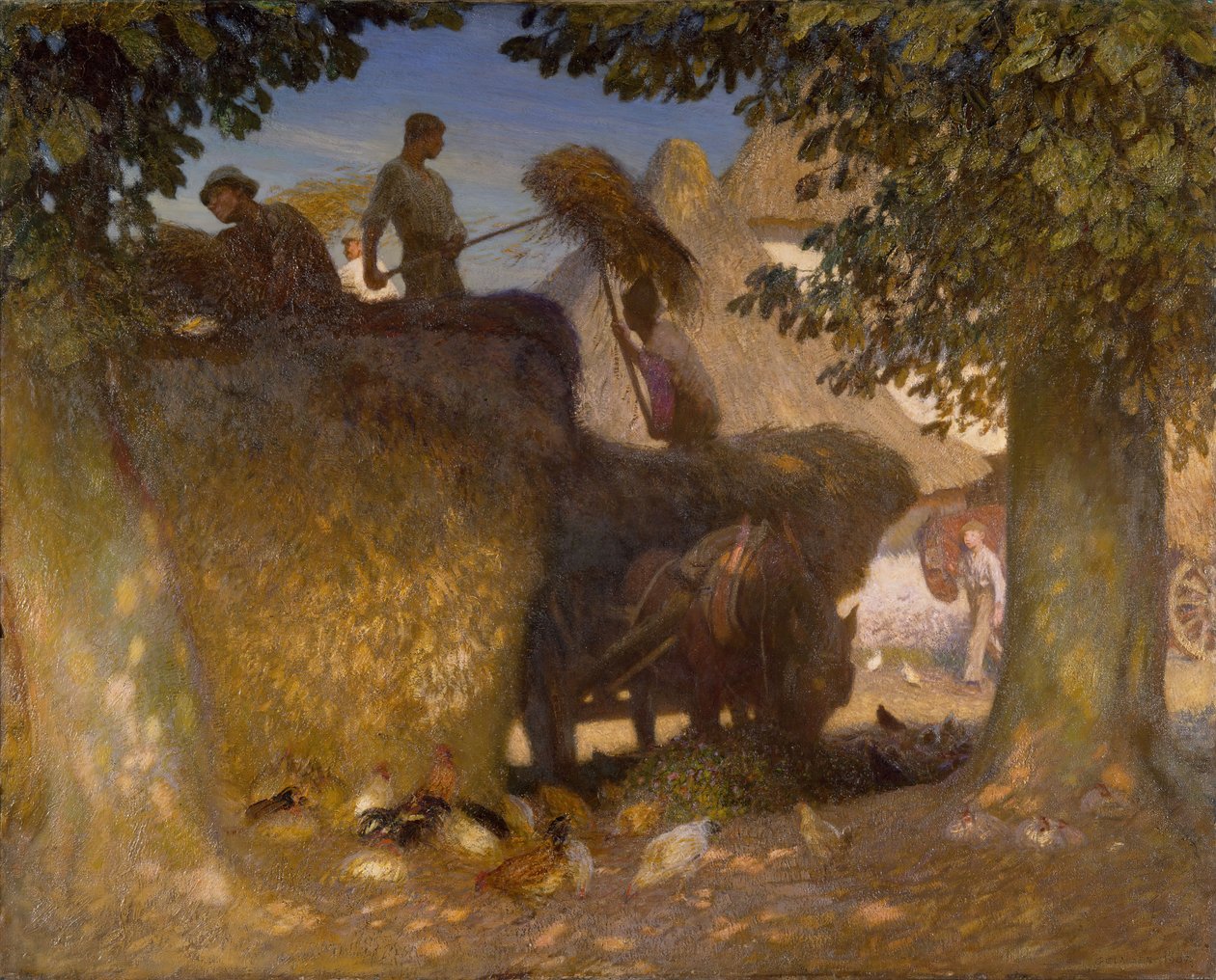 Construyendo el pajar, 1907 de George Clausen