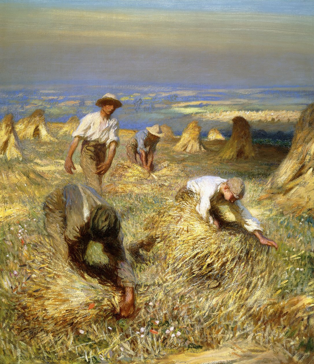 Cosecha, Atando las Gavillas de George Clausen