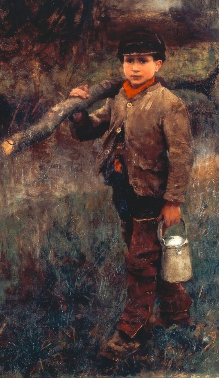 El hijo del leñador de George Clausen