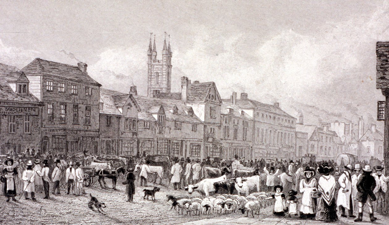 Mercado de Smithfield, Londres, c. 1830 de George Cooke