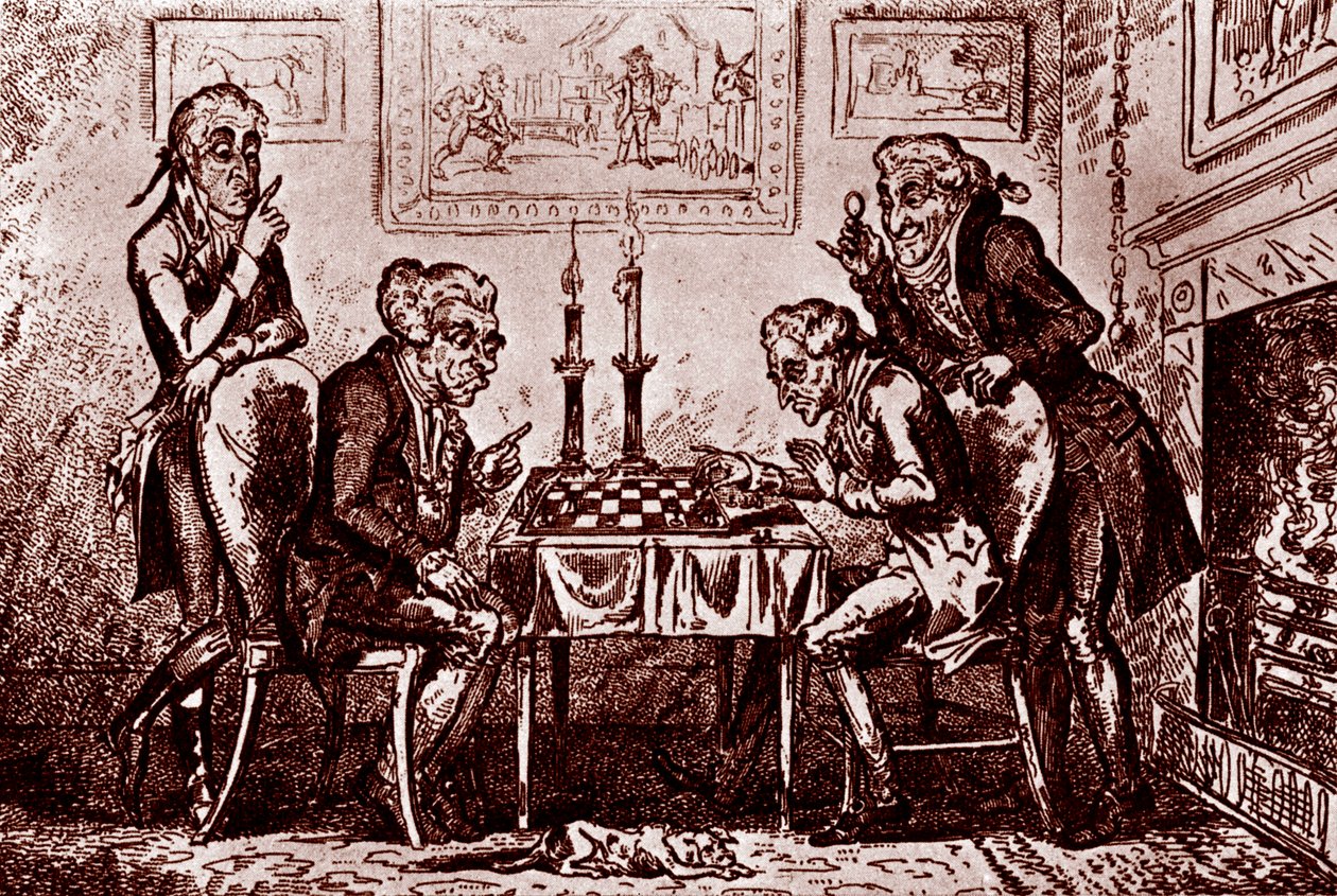 Una partida de ajedrez de George Cruikshank