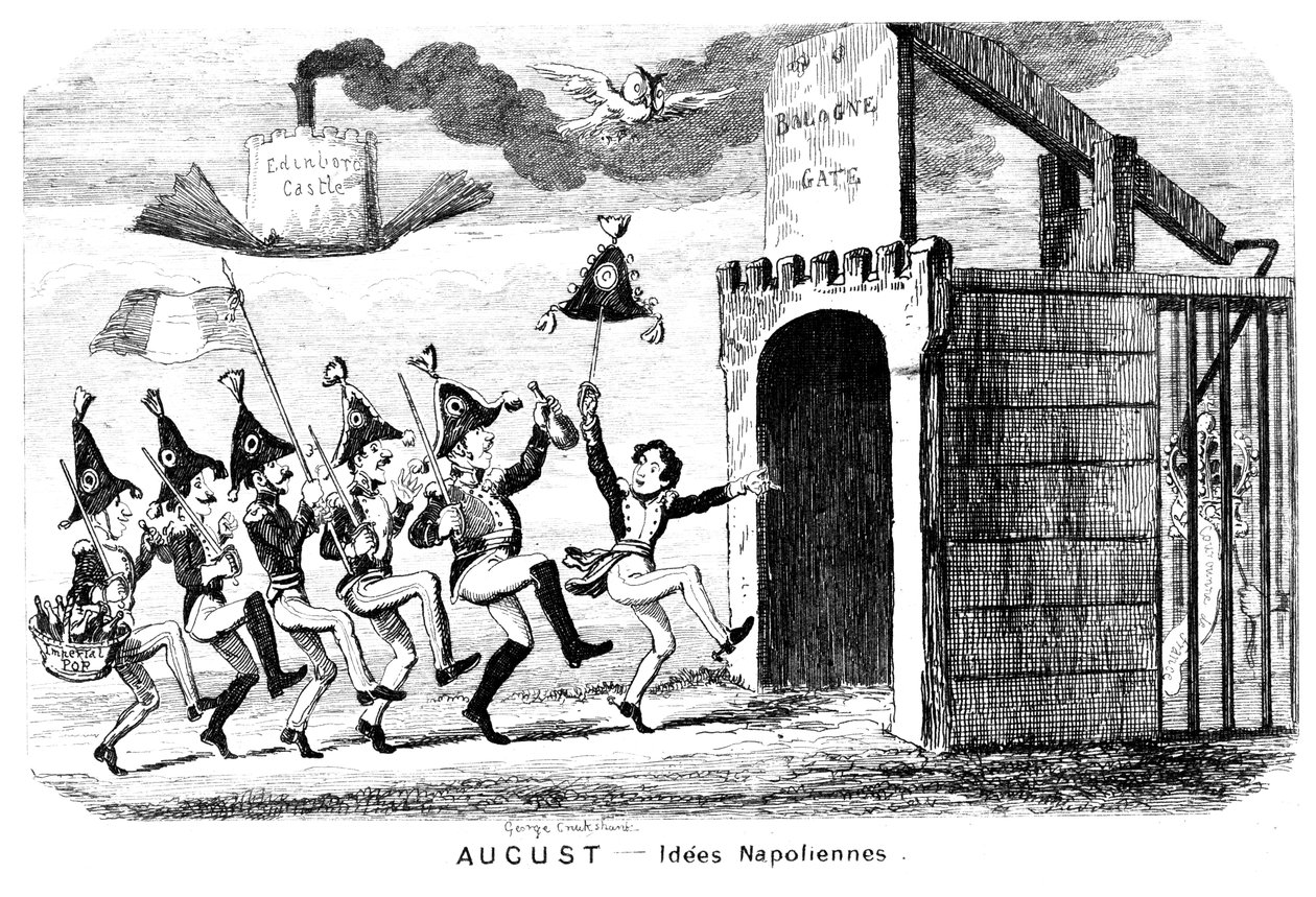 Agosto - Idees Napoliennes, siglo XIX de George Cruikshank