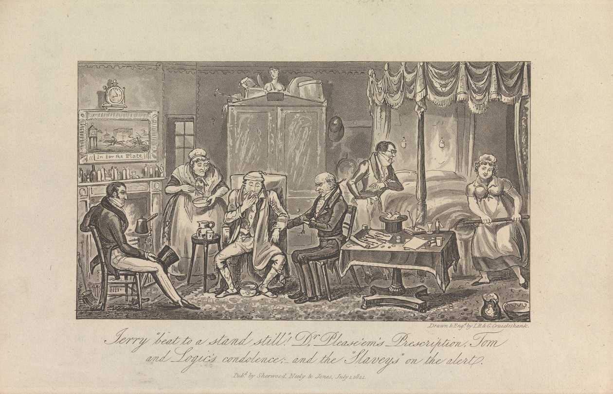 ¡Jerry "golpeado hasta detenerse"! de George Cruikshank