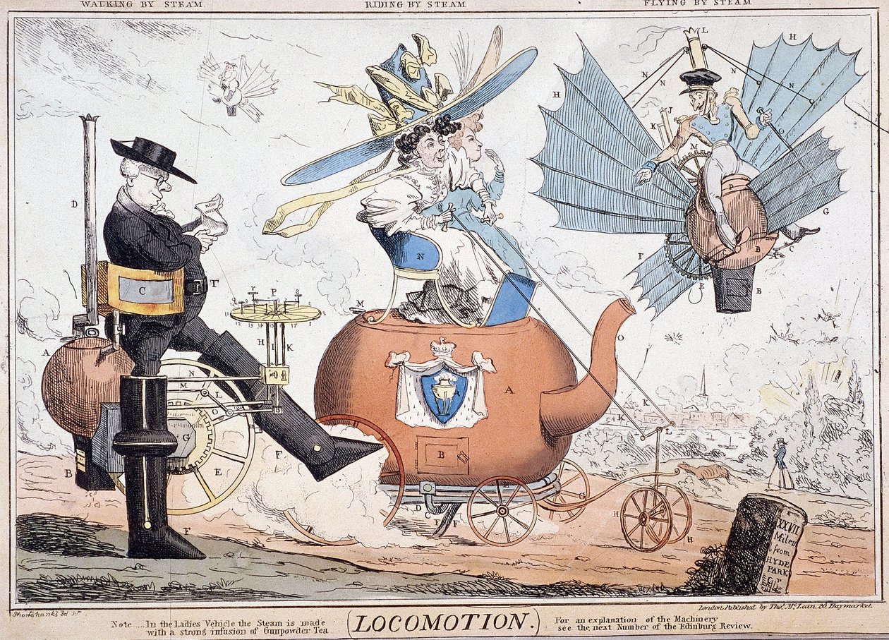 Locomoción, Londres, c. 1820 de George Cruikshank