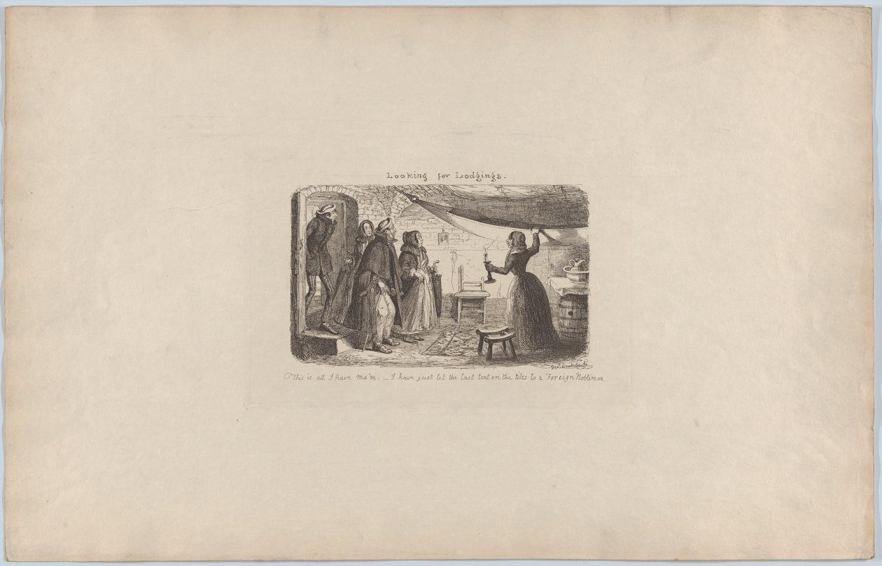 Buscando alojamiento de George Cruikshank