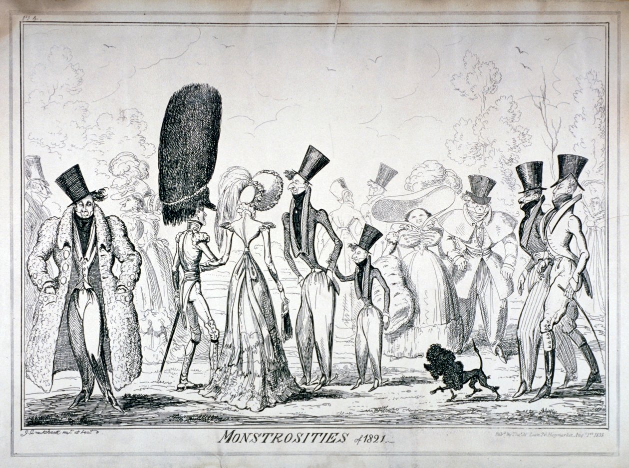 Monstruosidades de 1821 de George Cruikshank
