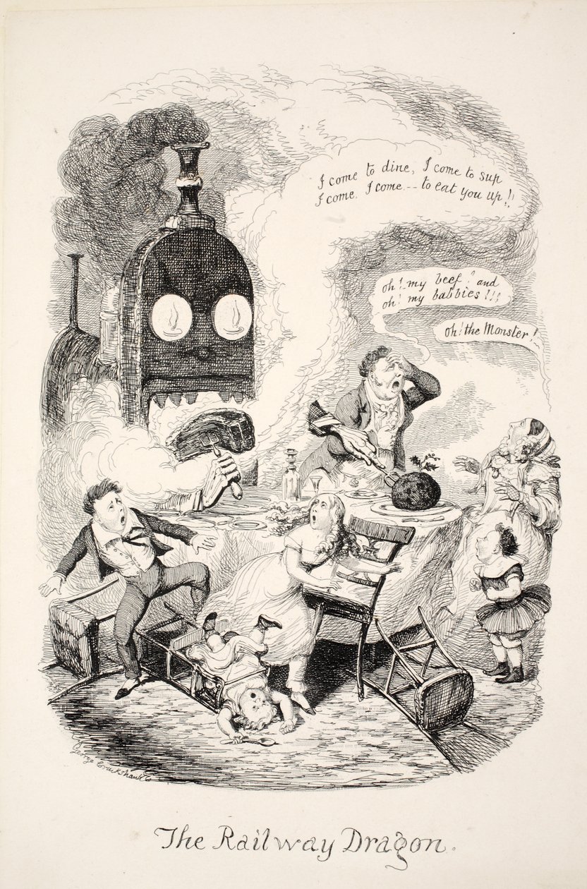 El dragón del ferrocarril de George Cruikshank