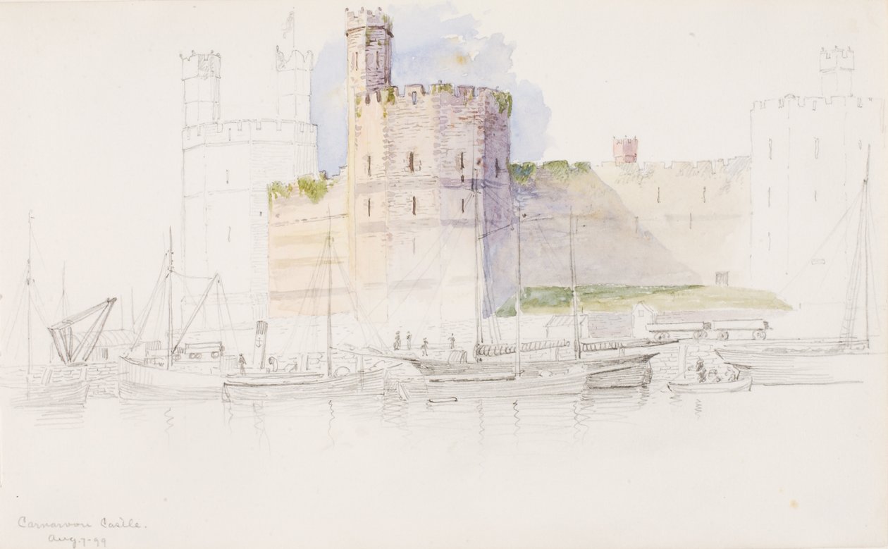 Castillo de Caernarvon, 1899 de George Elbert Burr