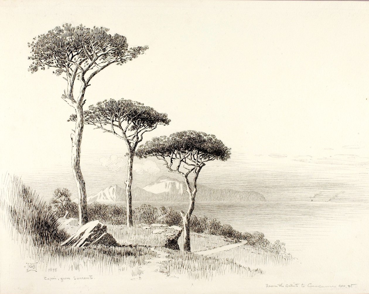 Capri desde Sorrento de George Elbert Burr