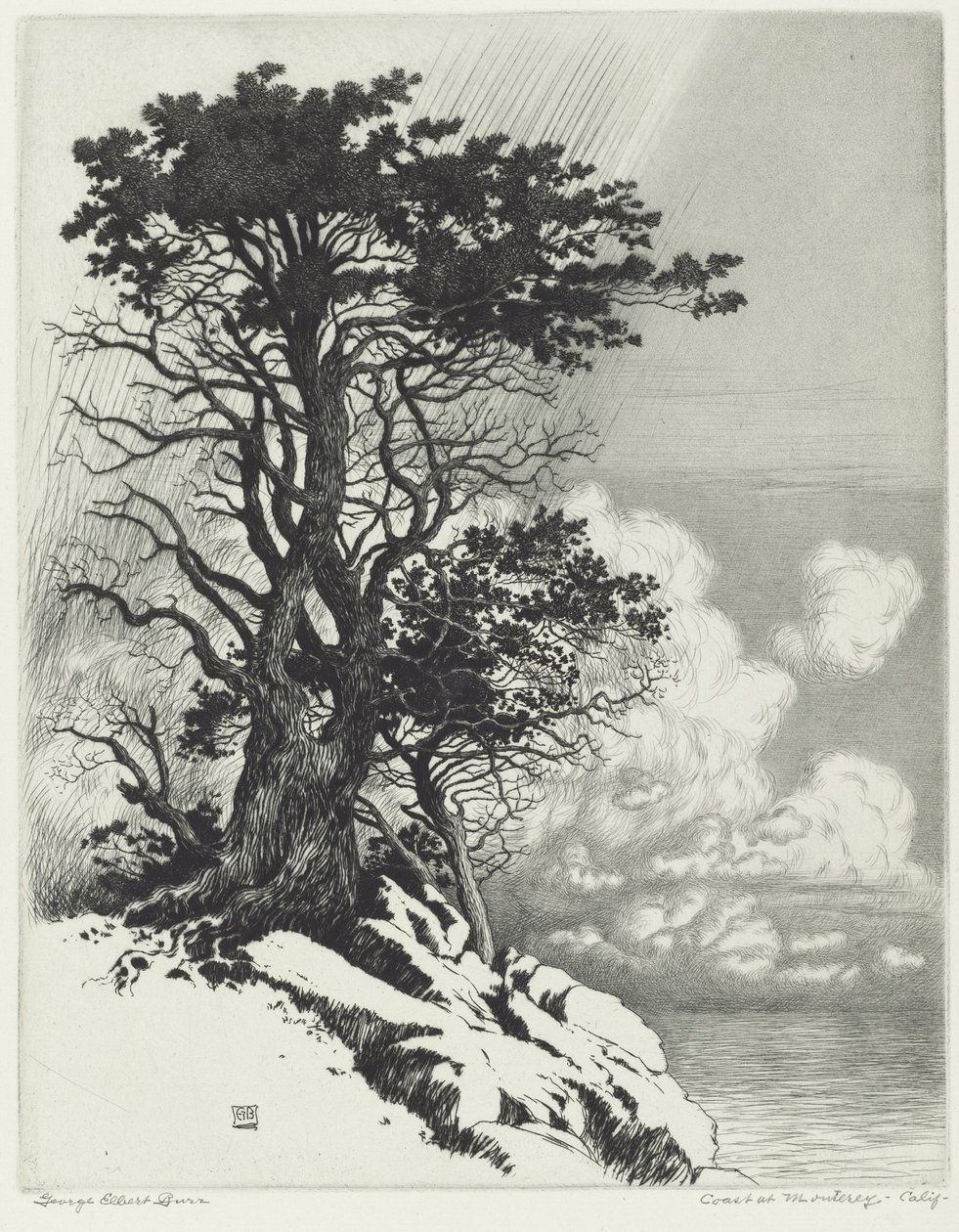 Costa en Monterey, California de George Elbert Burr
