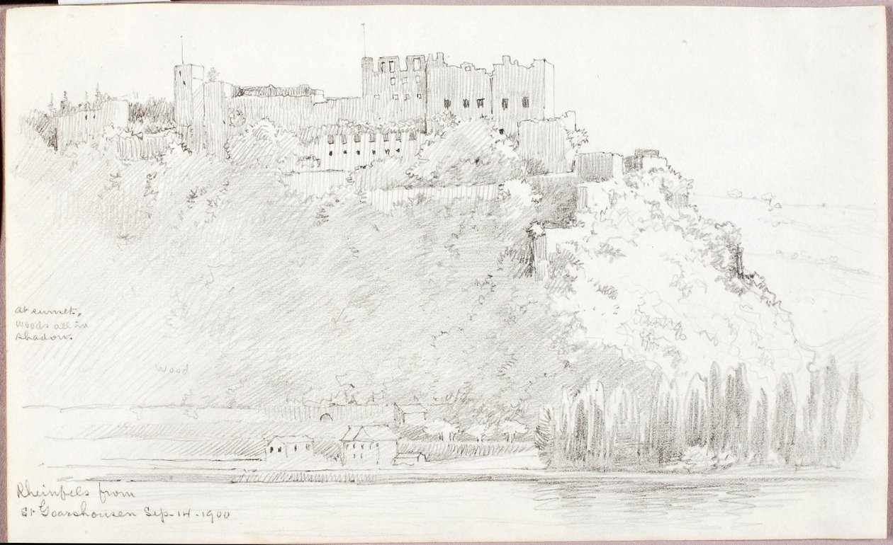 Rheinfels desde St. Goarshausen de George Elbert Burr