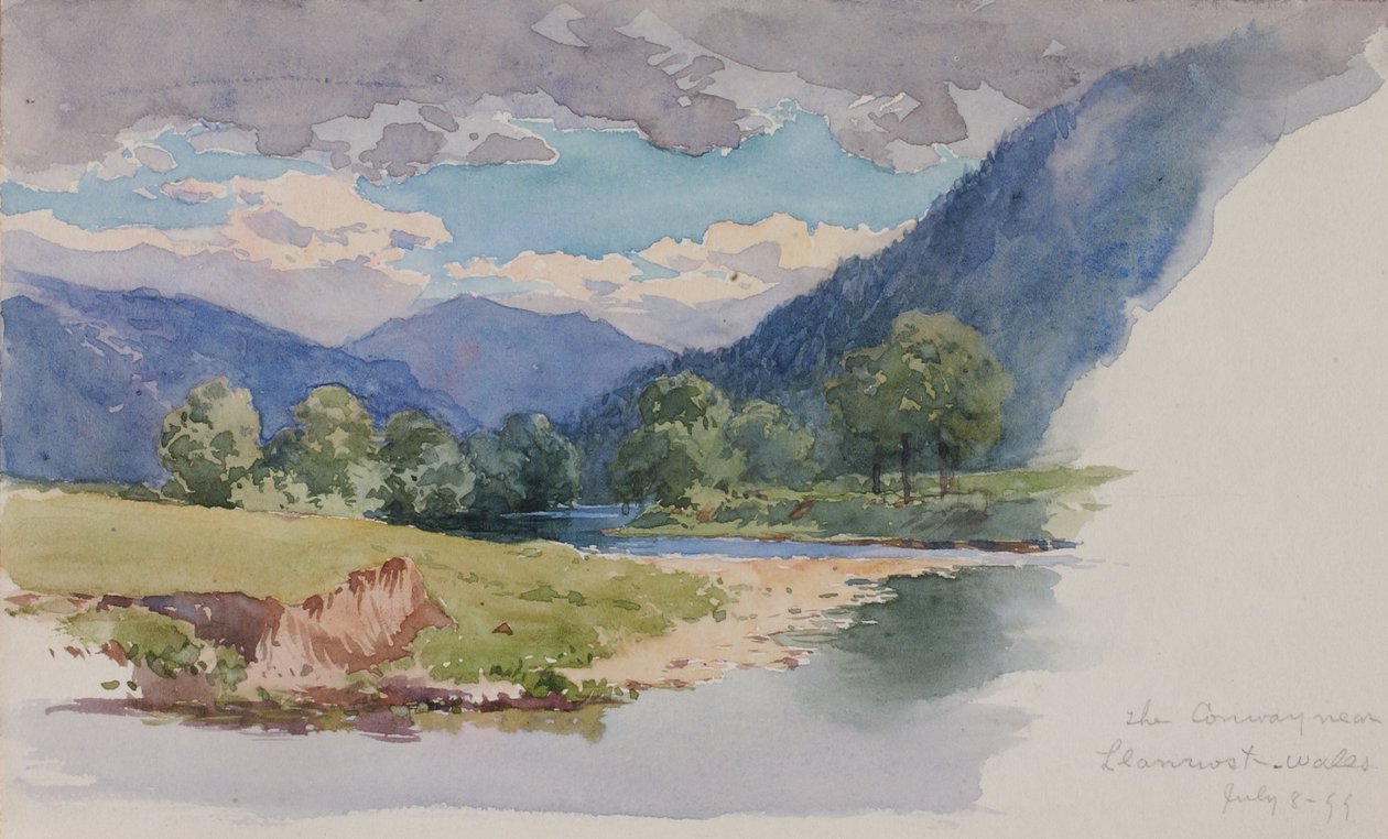 The Conway, cerca de Llanrwst, Gales de George Elbert Burr