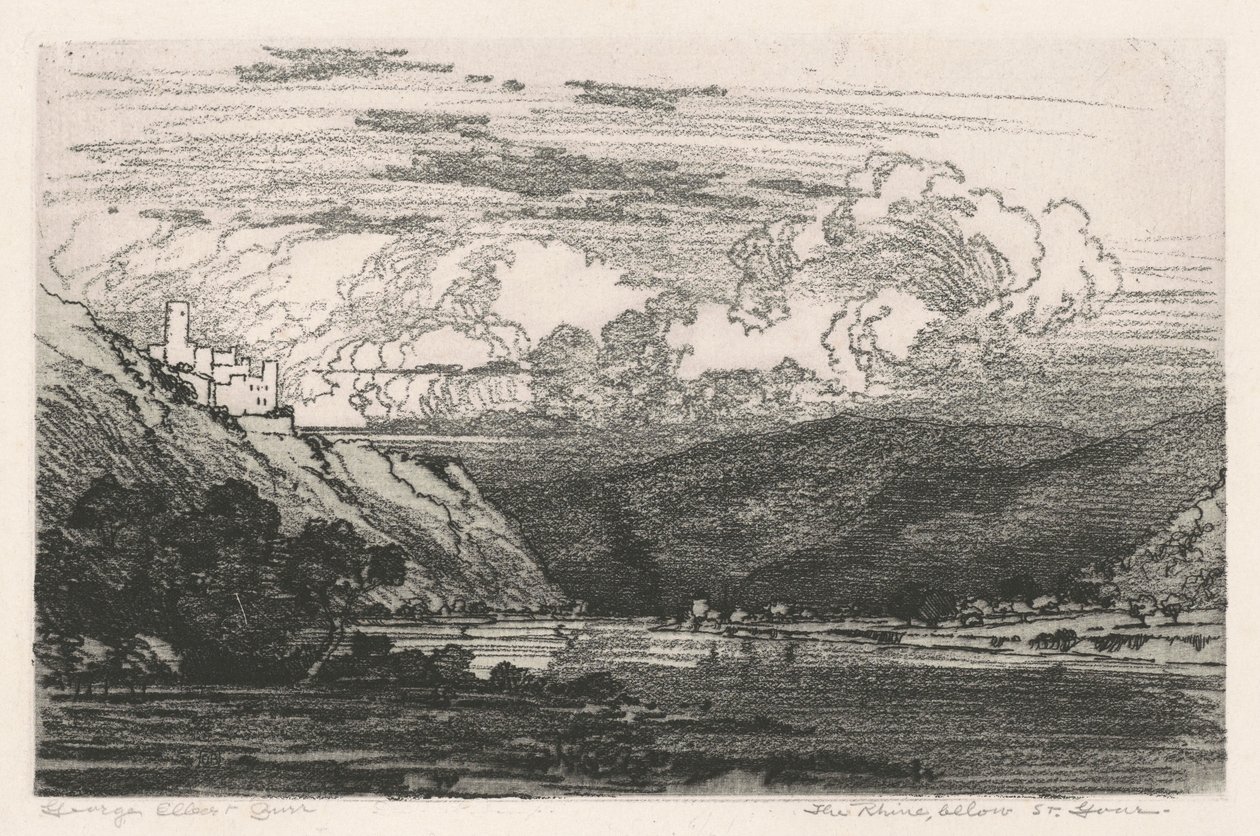 El Rin, debajo de St. Goar de George Elbert Burr