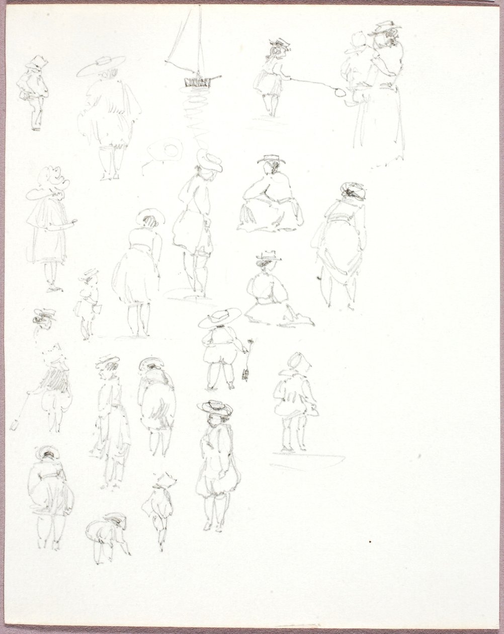 Sin título--Estudios de figuras desde atrás de George Elbert Burr