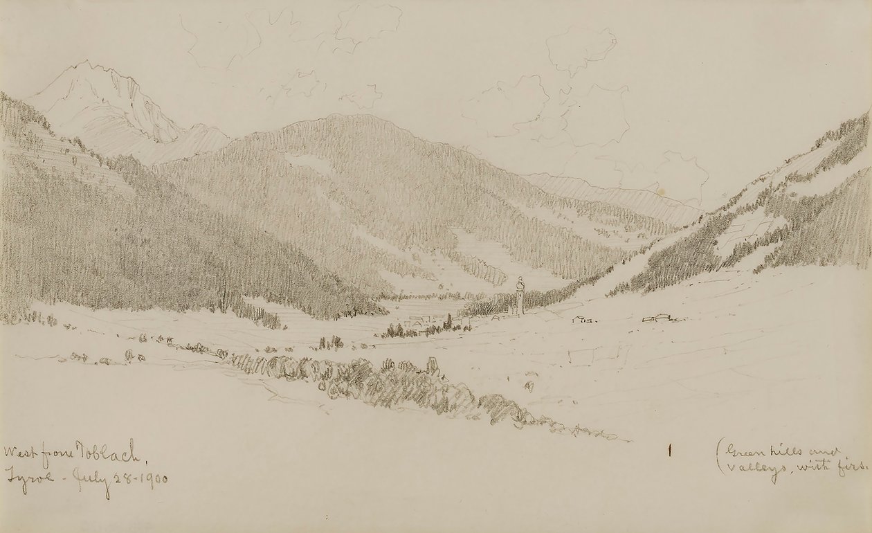 Al oeste de Toblach, Tirol de George Elbert Burr