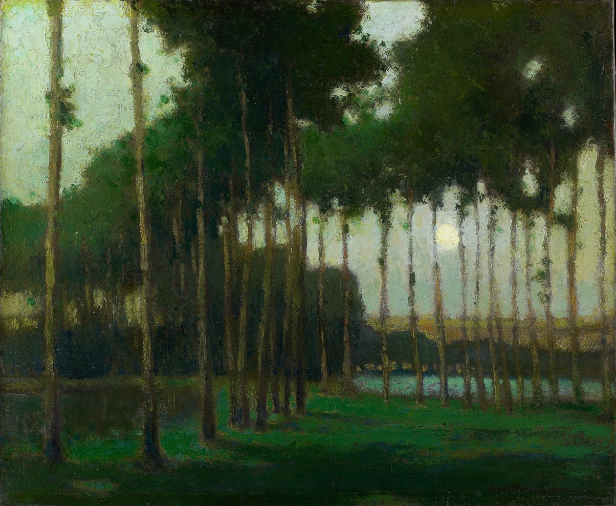 Paisaje a la luz de la luna (óleo sobre lienzo) de George Elmer Browne
