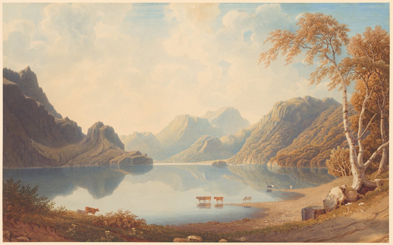 Un lago en Escocia de George Fennel Robson