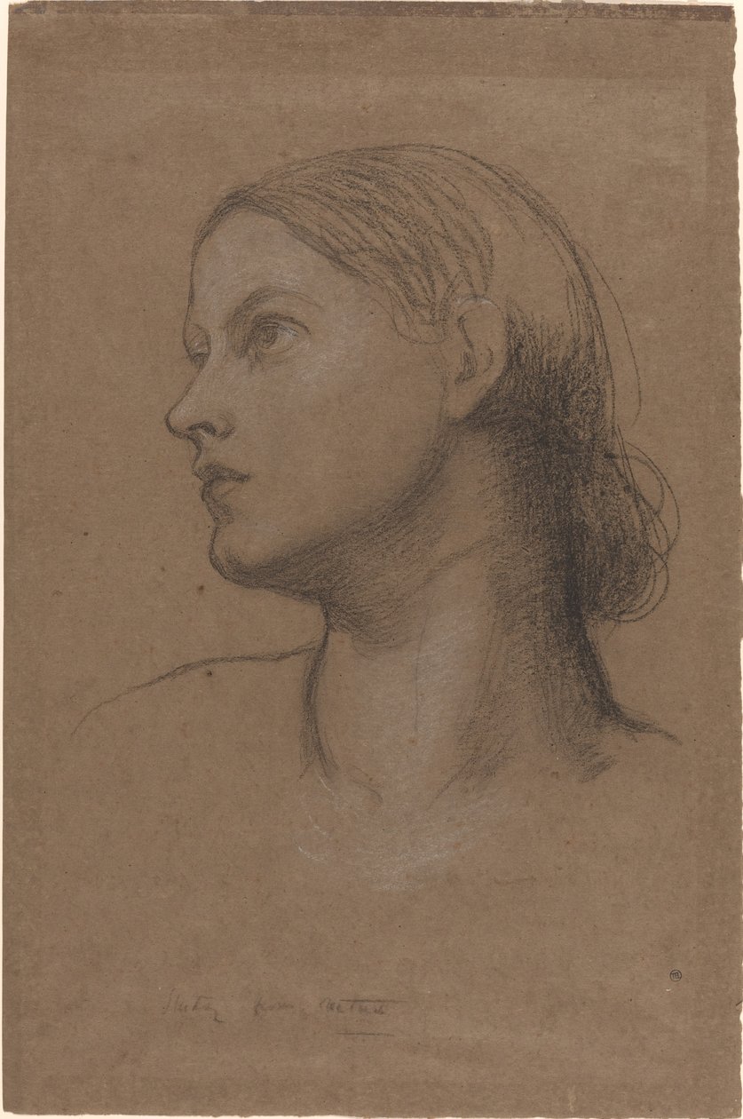 Cabeza de una mujer joven de George Frederic Watts