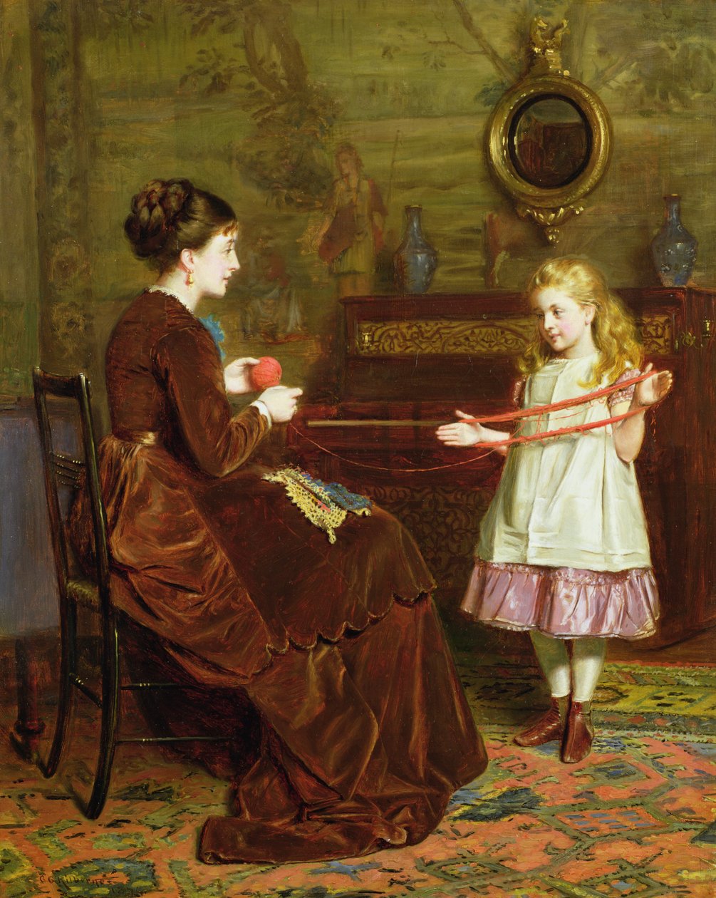 El pequeño ayudante de mamá de George Goodwin Kilburne