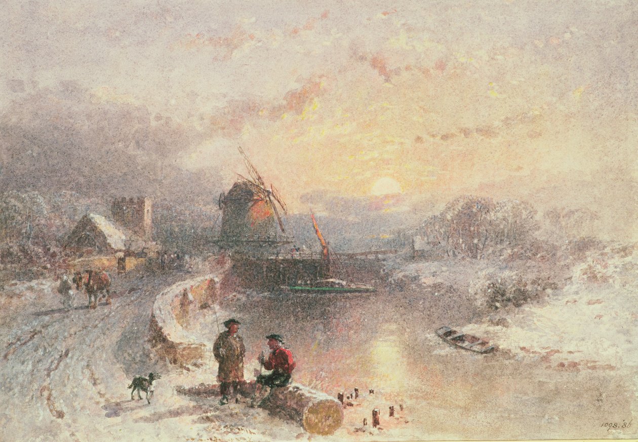 Paisaje invernal: atardecer, siglo XIX de George Haydock Dodgson