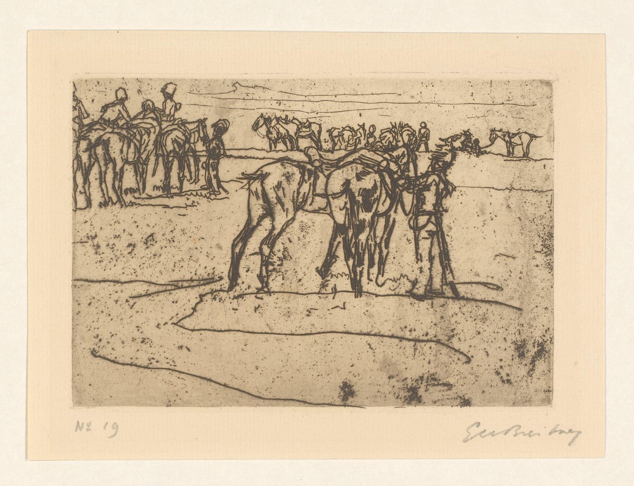Caballería en reposo de George Hendrik Breitner (signed by artist)