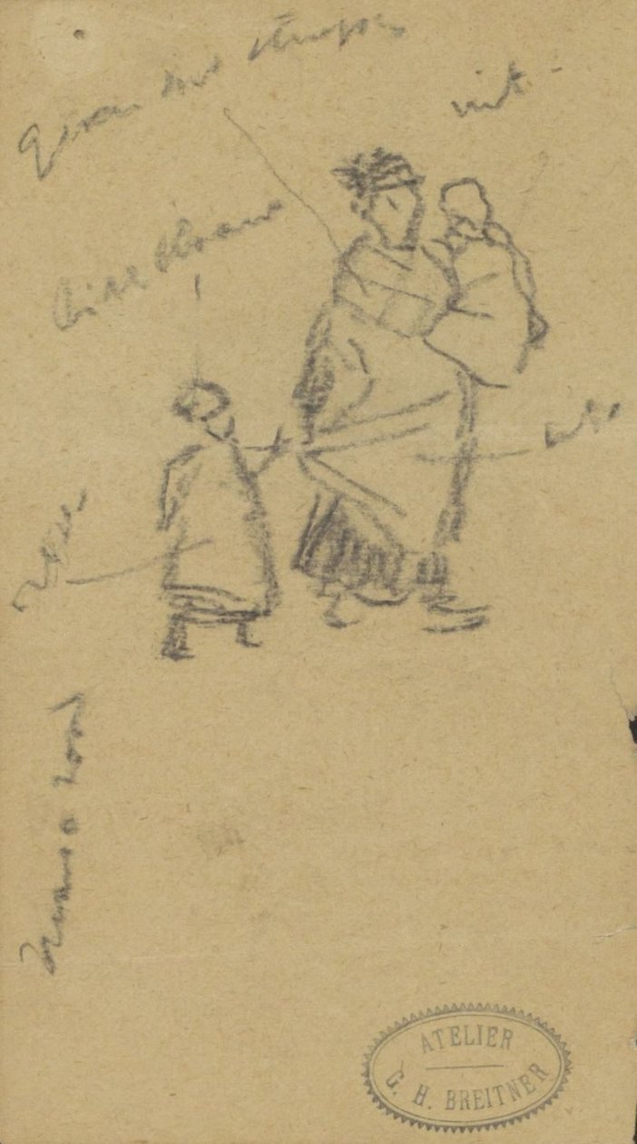 mujer con dos hijos de George Hendrik Breitner