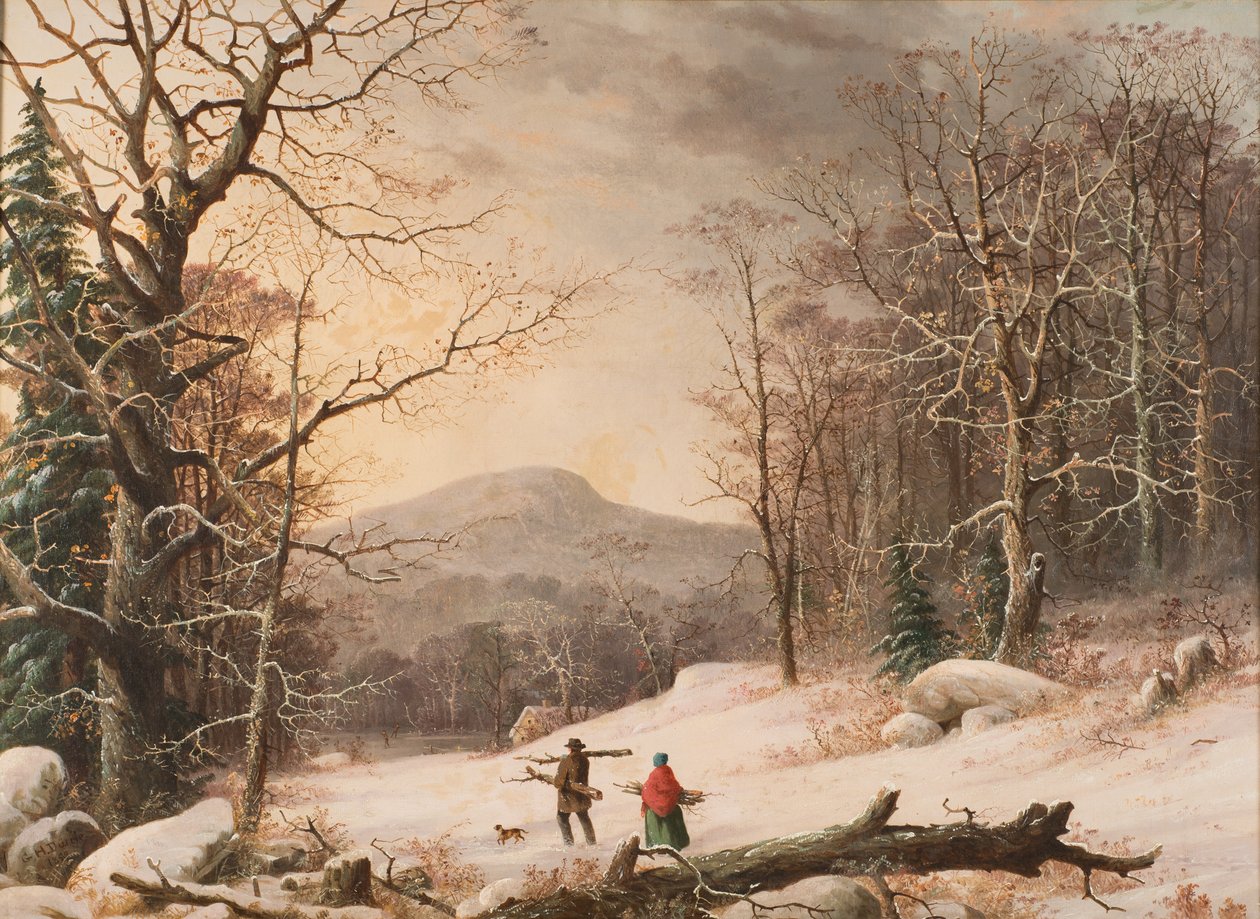 Recogiendo Leña de George Henry Durrie