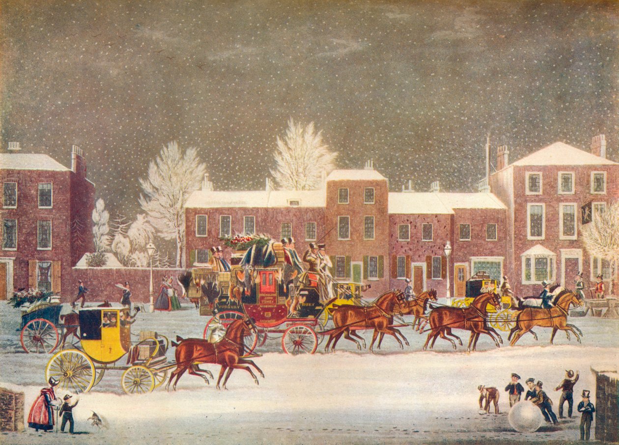 Aproximación a la Navidad, siglo XIX de George Hunt