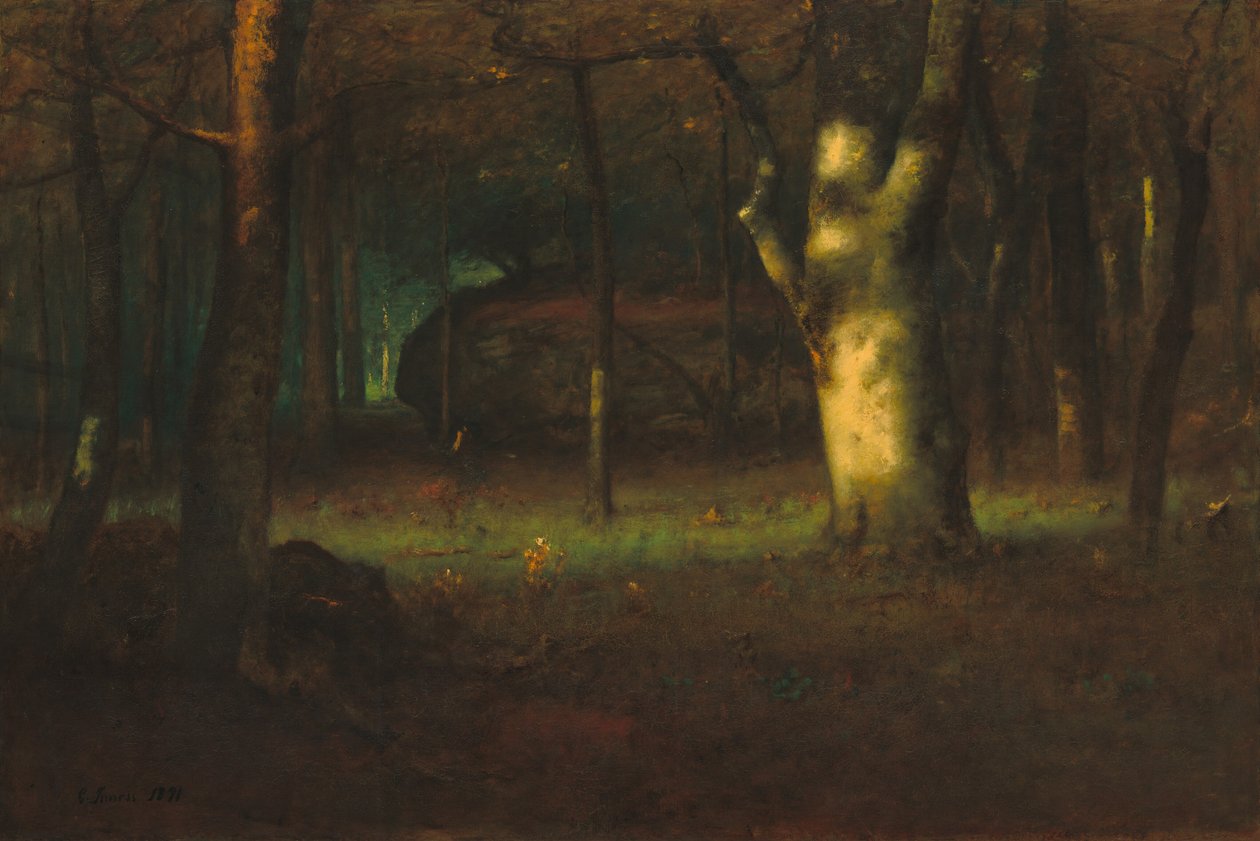 Atardecer en el Bosque, 1891 de George Inness