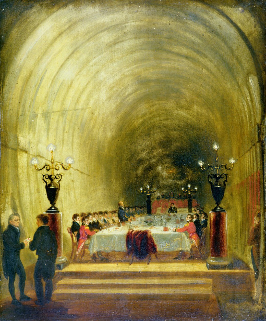 Banquete en el Túnel del Támesis, c.1827 de George Jones