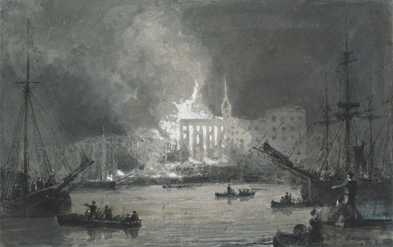 Incendio en el Támesis de George Jones