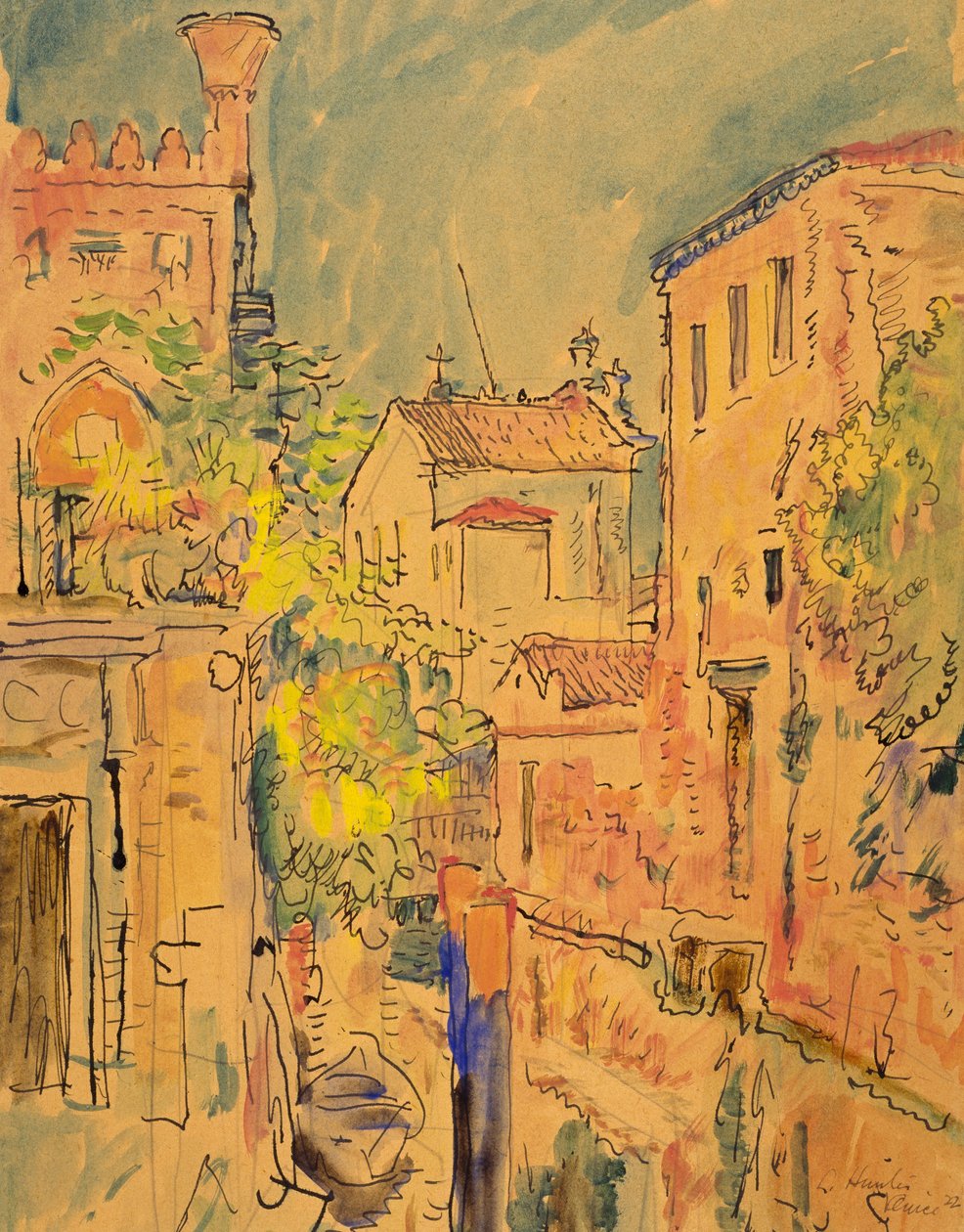 Un canal en Venecia de George Leslie Hunter