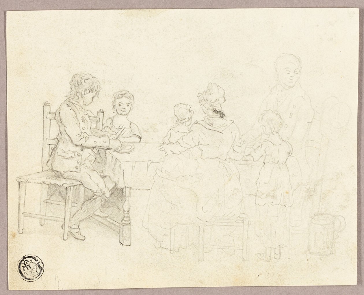 Familia a la mesa de George Morland