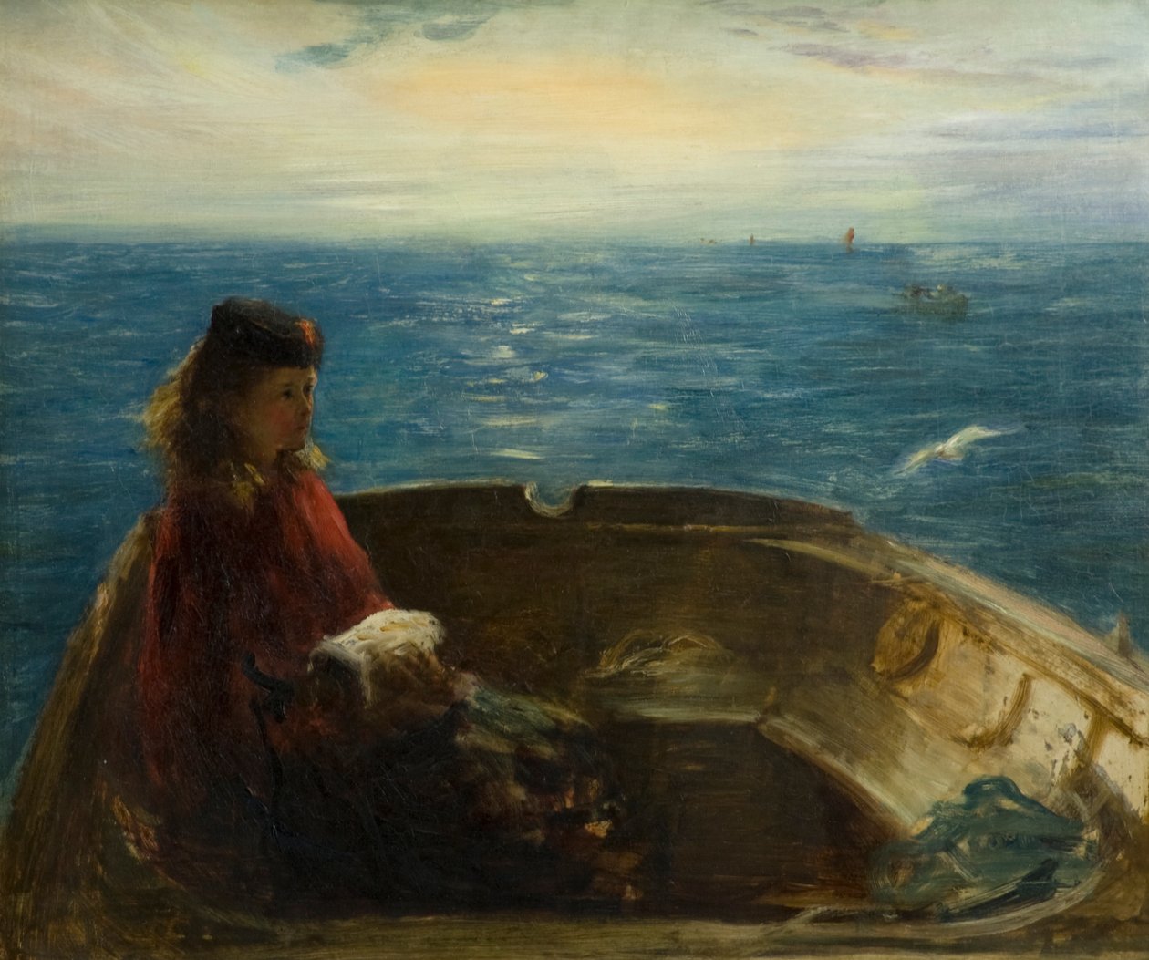 Niña en un bote de George Paul Chalmers
