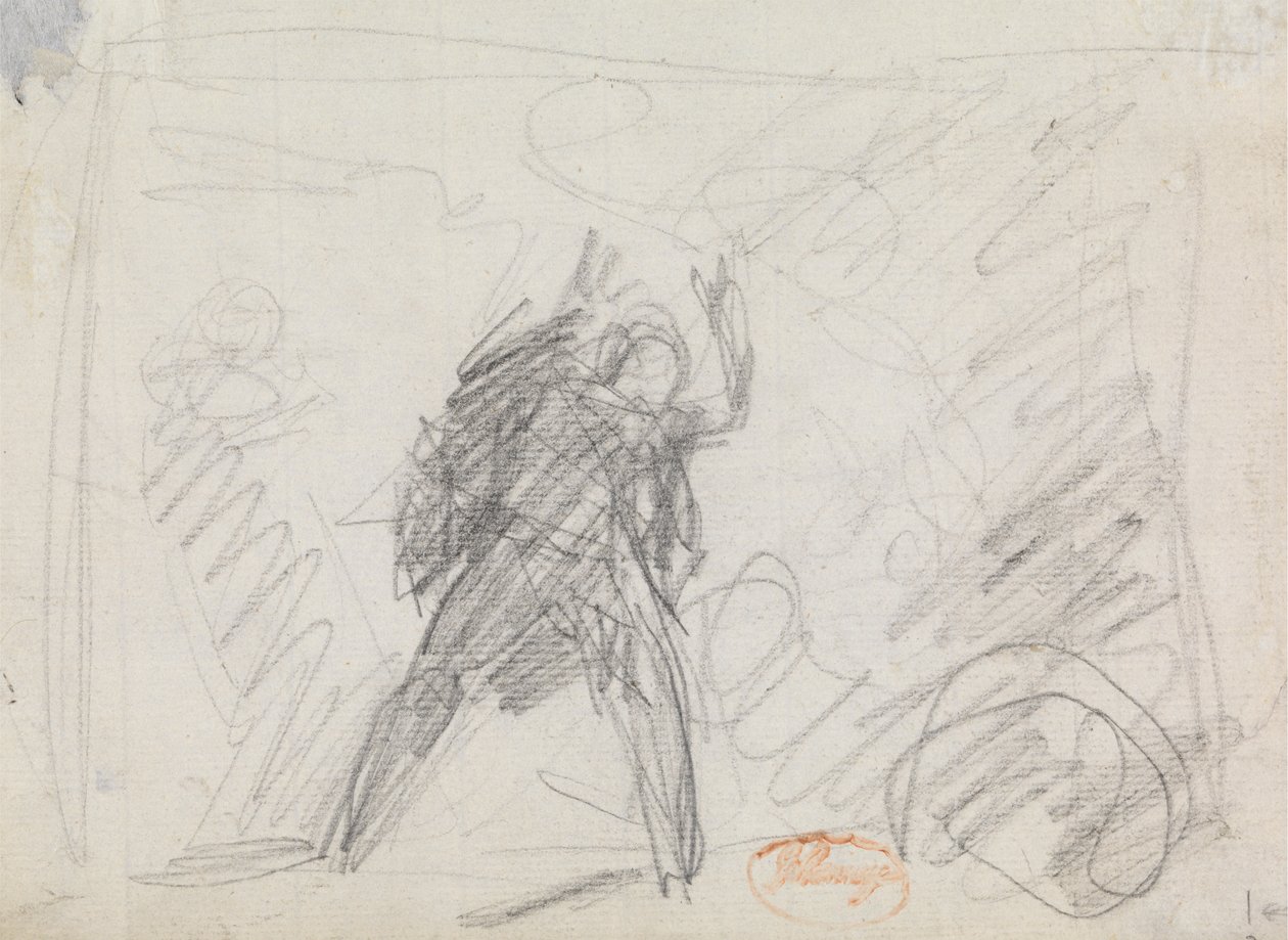 Estudio de una figura de pie de George Romney