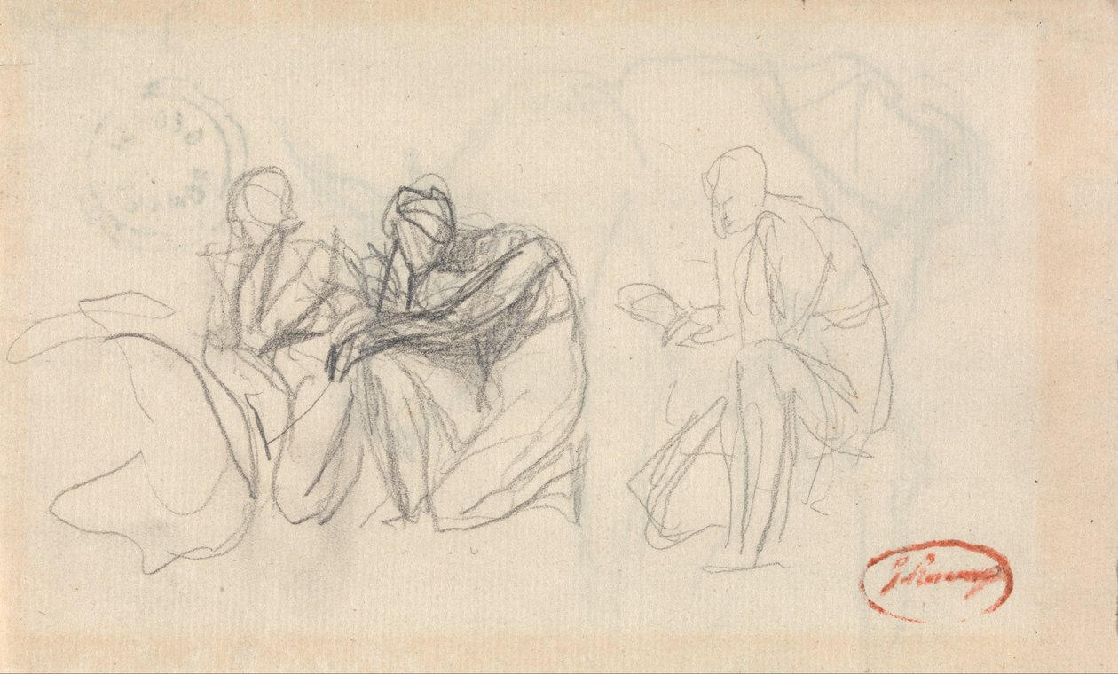 Tres figuras arrodilladas de George Romney