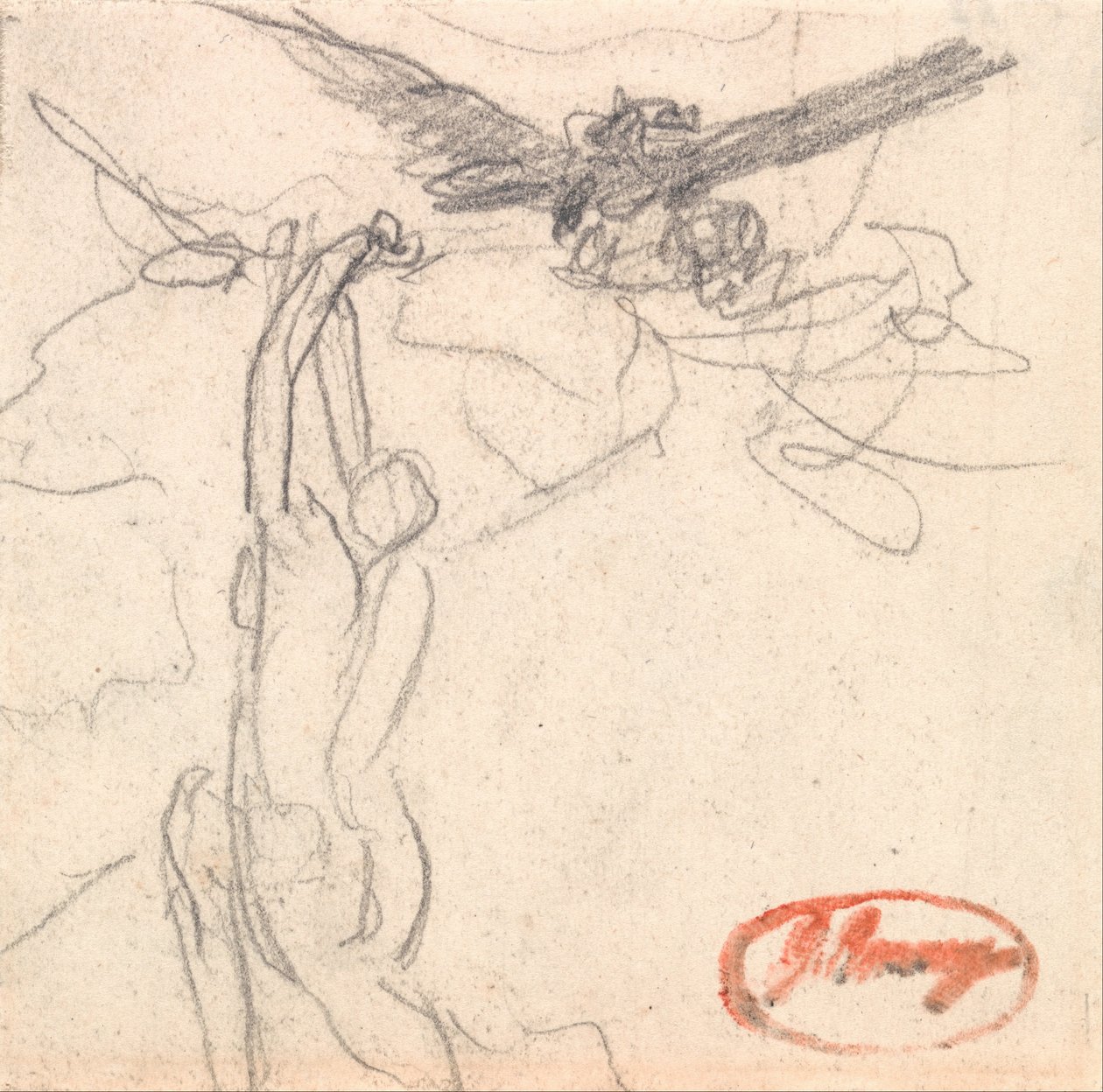 Los Asistentes de Titania Persiguiendo Murciélagos de George Romney