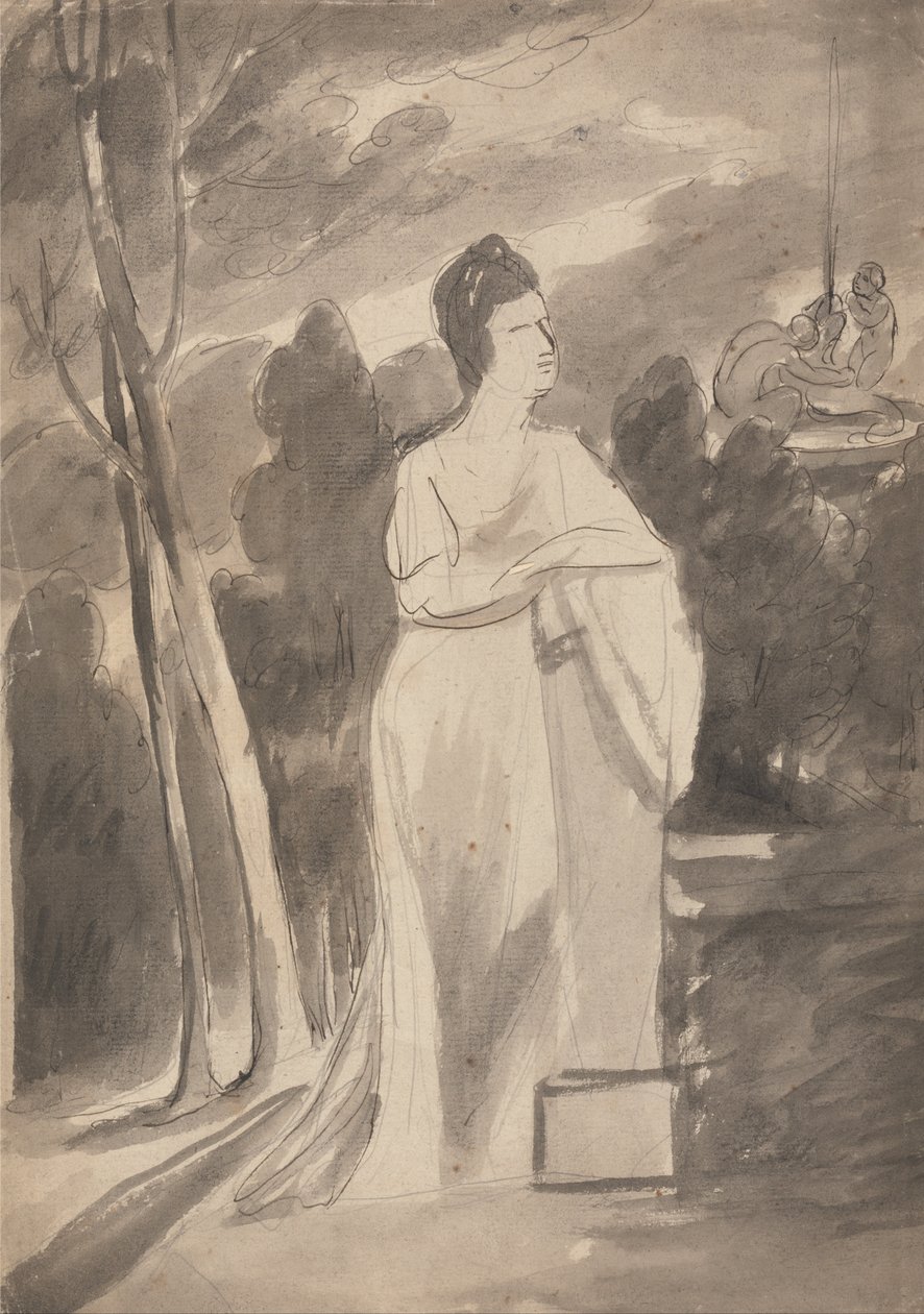 Mujer en una columna de George Romney