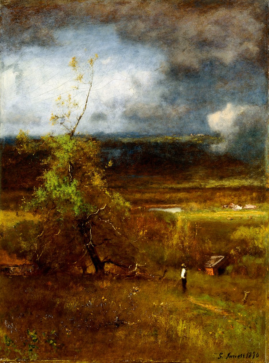 Nubes acumulándose, 1890 de George Snr. Inness