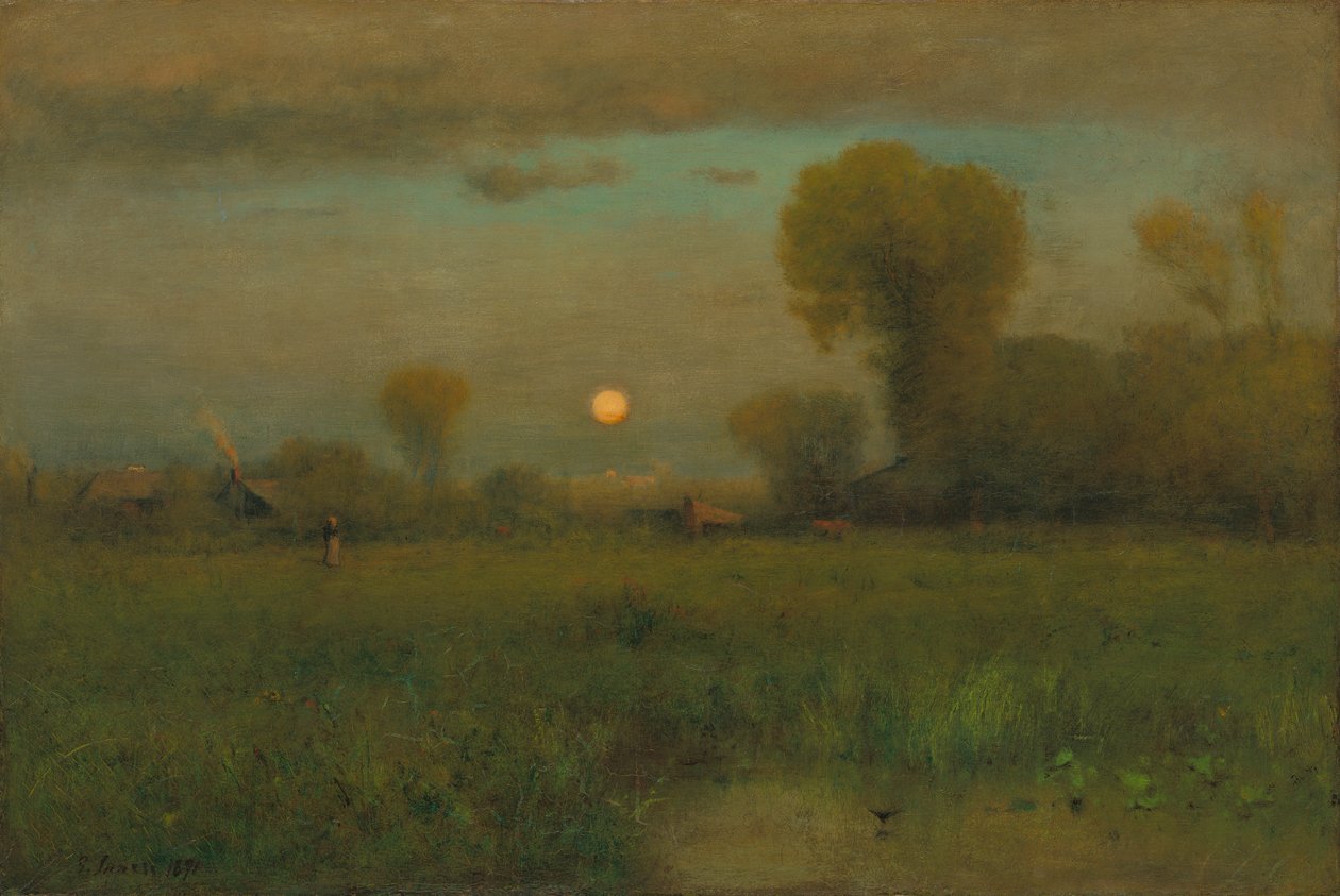Luna de Cosecha, 1891 de George Snr. Inness