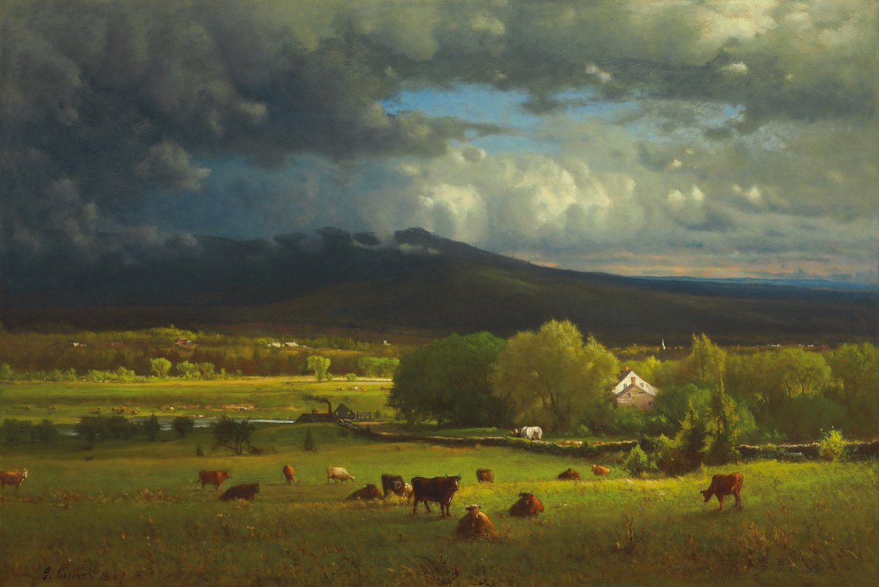 Atardecer en el río, 1867 de George Snr. Inness