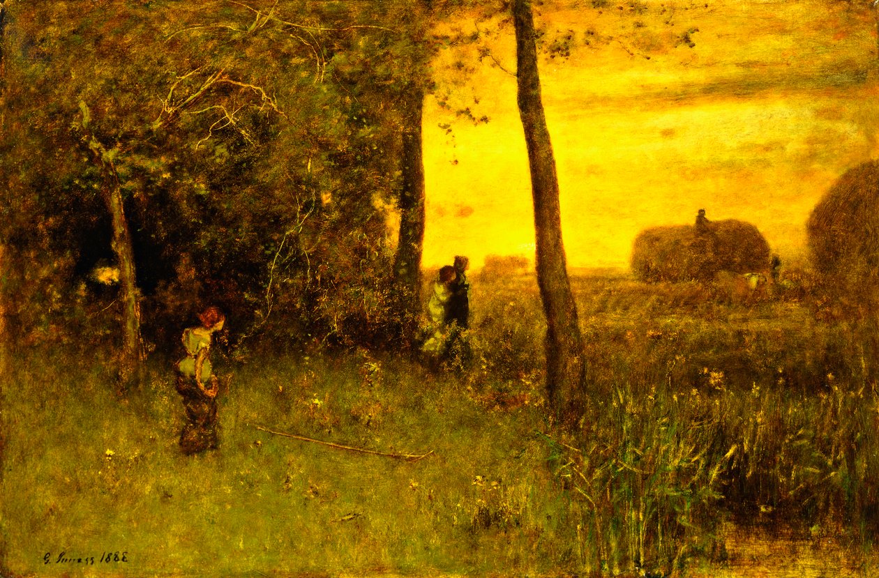 Los bañistas, 1888 de George Snr. Inness