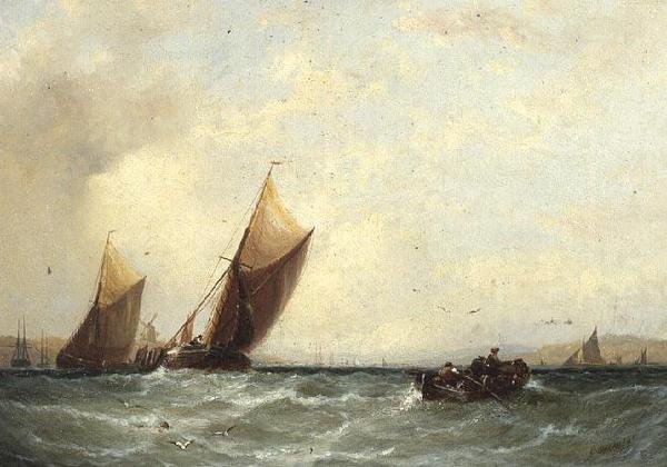 Barcos de pesca en una costa holandesa de George Stainton