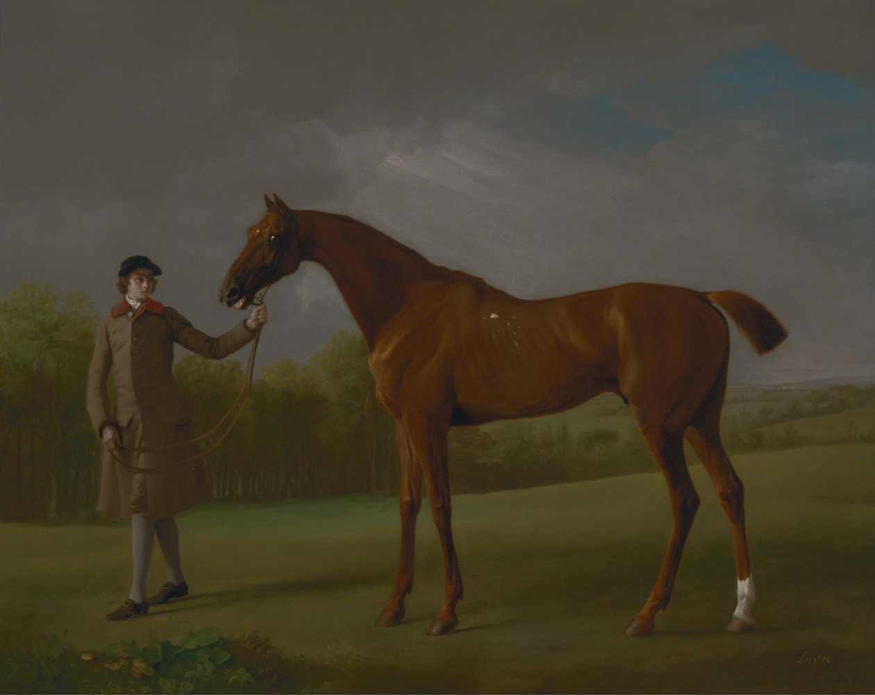 Lustre, sostenido por un Novio de George Stubbs