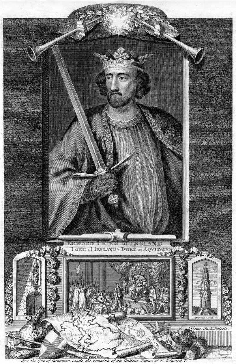 Eduardo I de Inglaterra, siglo XVIII de George Vertue