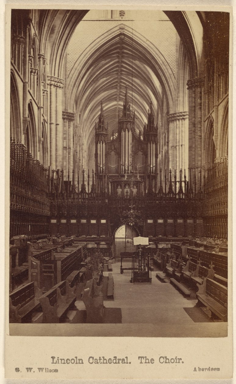 Catedral de Lincoln. El Coro. de George Washington Wilson