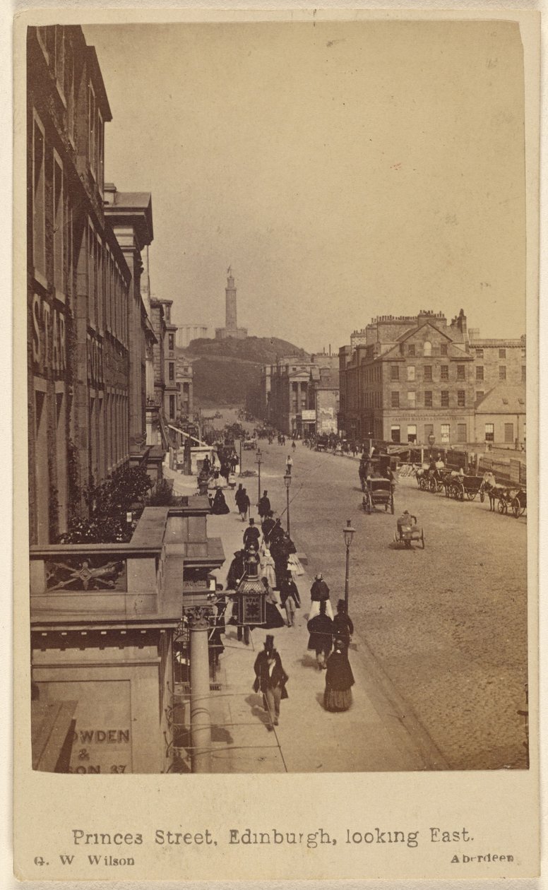 Princes Street, Edimburgo, mirando al este de George Washington Wilson