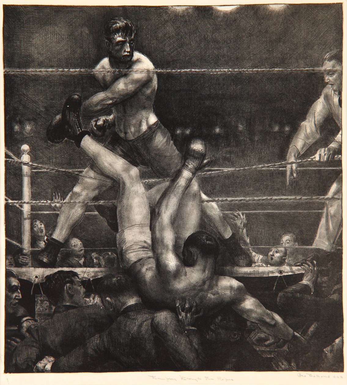 Dempsey a través de las cuerdas, 1923-24 de George Wesley Bellows
